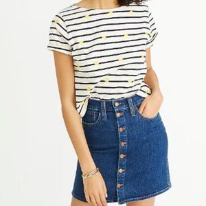 Madewell Stretch Denim Straight Mini Skirt